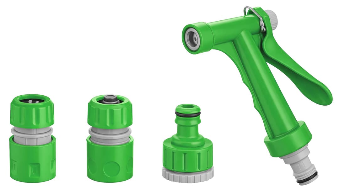 KIT PISTOLA RIEGO PLAST. LIV ø 1/2 C/ACOPLES "KLOSS GARDEN"