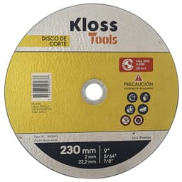 DISCO CORTE 230 x 2,0 x 22,2 "KLOSS TOOLS"  (10)