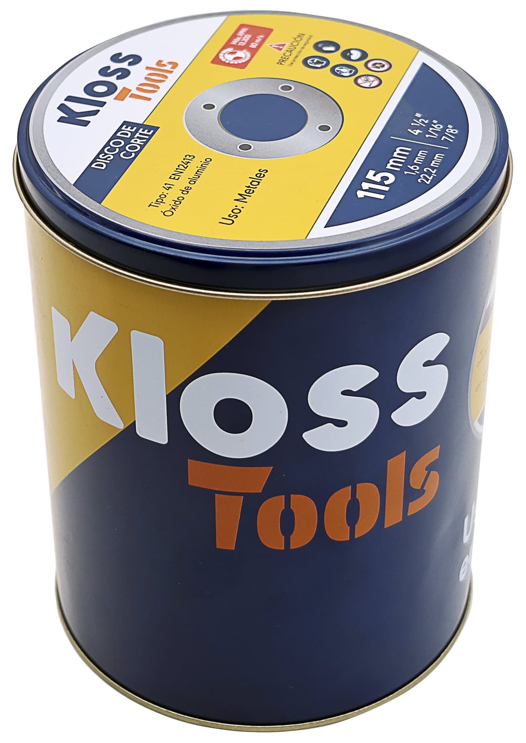 DISCO CORTE 115 x 1,2 x 22,2 EN LATA "KLOSS TOOLS" (100)
