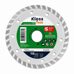 DISCO DIAMANTADO TURBO 115 x 7,5 x 22,2 "KLOSS TOOLS"