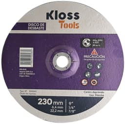 DISCO  DESBASTE P/ACERO 115 x 6,0 x 22,2 "KLOSS TOOLS"  (5)
