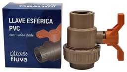 LLAVE ESF. PVC C/1 U. DOBLE ø 1 1/4 "KLOSS FLUVA"