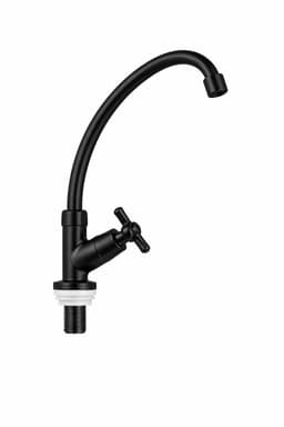 CANILLA MESADA 1 AGUA PLAST. NEGRO "J" VOL. CRUZ "KLOSS"  *10*