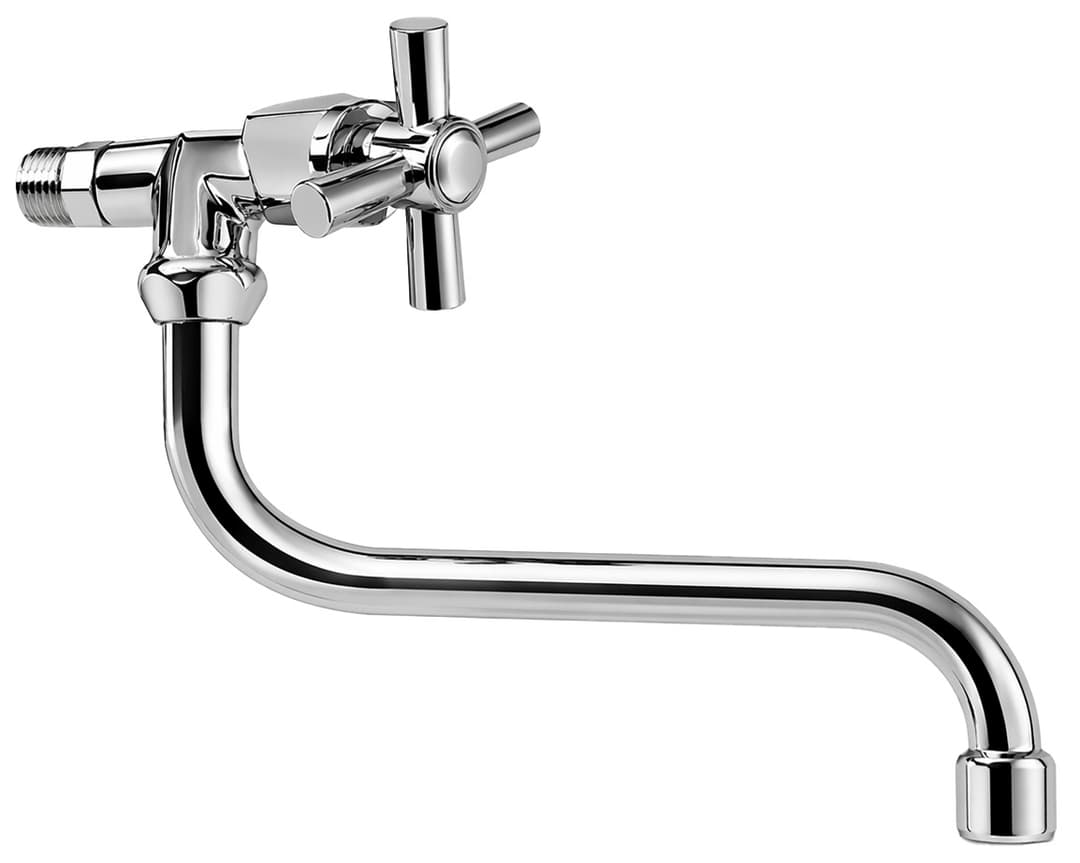 CANILLA PARED 1 AGUA METAL. CR "S" VOL. CRUZ "KLOSS"