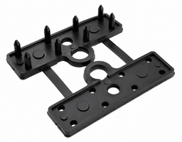 PLAQUETA 8 DIENTES C/ 2 GANCHO x 80 mm NEGRA "KLOSS"  (50)