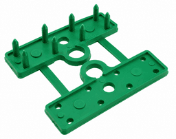 PLAQUETA 8 DIENTES C/ 2 GANCHO x 80 mm VERDE "KLOSS"  (50)