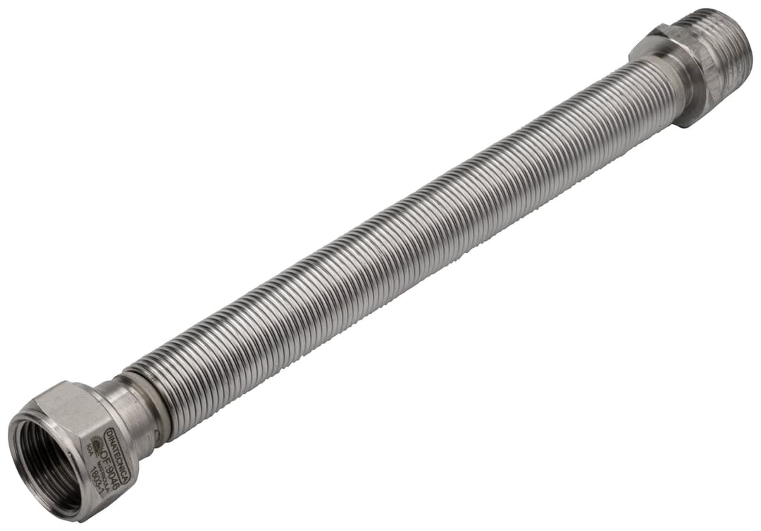 FLEXIBLE ACERO APROB. GAS ø 1/2 × 20-42  "DINATECNICA"