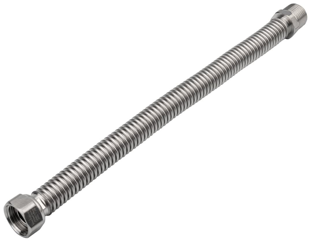 FLEXIBLE ACERO APROB. GAS ø 1/2 × 30  "KLOSS" *100*