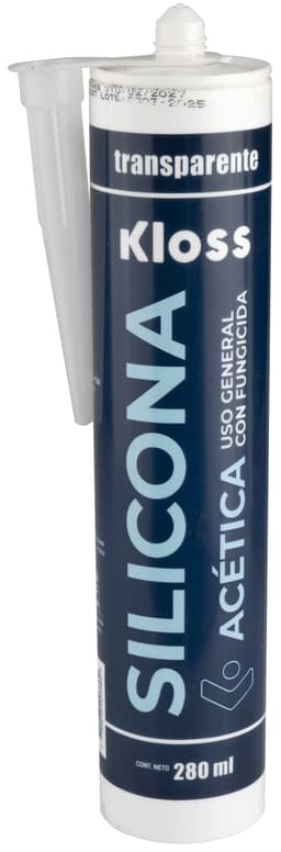 SILICONA ACETICA TRANSP. × 280 ml "KLOSS"  *24*