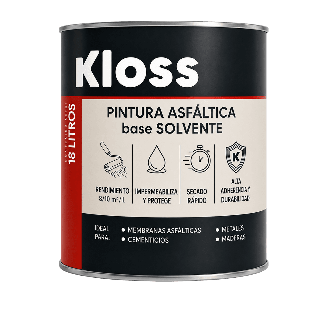 PINTURA ASFALTICA SOLVENTE x 18 Lt "KLOSS"