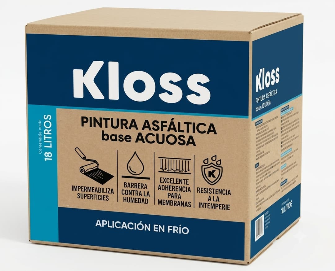 PINTURA ASFALTICA ACUOSA x 18 Lt "KLOSS"  *36*
