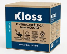 PINTURA ASFALTICA ACUOSA x 18 Lt "KLOSS"  *36*