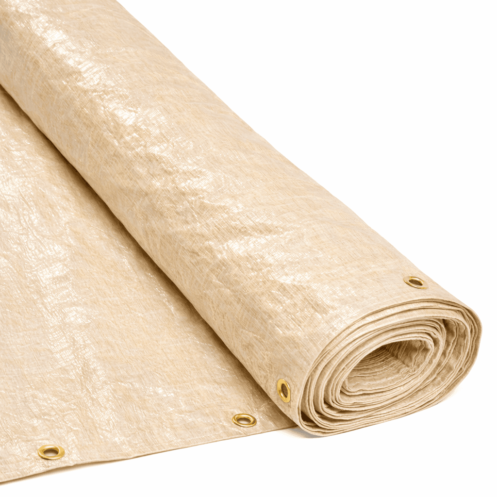 RAFIA CUBRECERCO BEIGE C/OJAL 1.40 x 50 Mt "KLOSS"