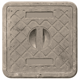 TAPA RESINA P/CAMARA 20 x 20 GRIS, "KLOSS"
