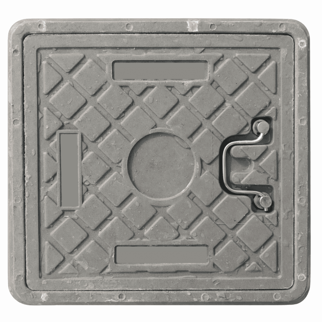 TAPA RESINA P/CAMARA 25 x 25 GRIS, "KLOSS"
