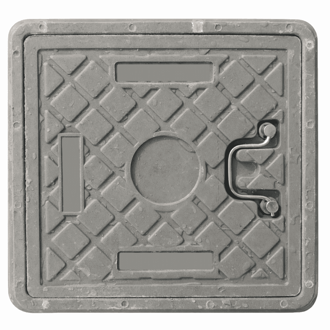 TAPA RESINA P/CAMARA 30 x 30 GRIS, "KLOSS"
