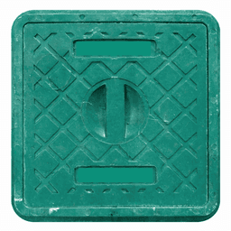TAPA RESINA P/CAMARA 20 x 20 VERDE, "KLOSS"

