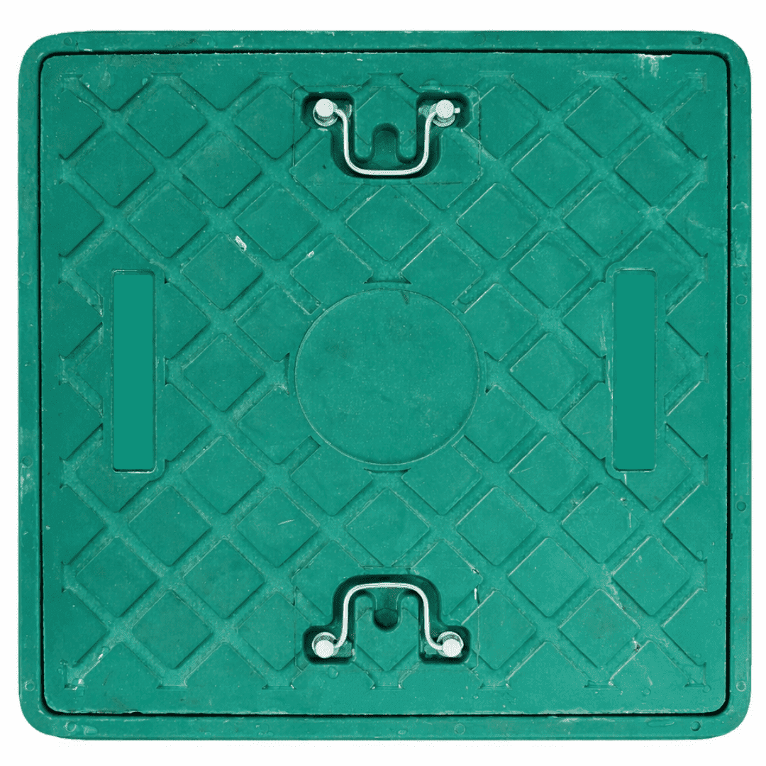 TAPA RESINA P/CAMARA 50 x 50 VERDE, "KLOSS"
